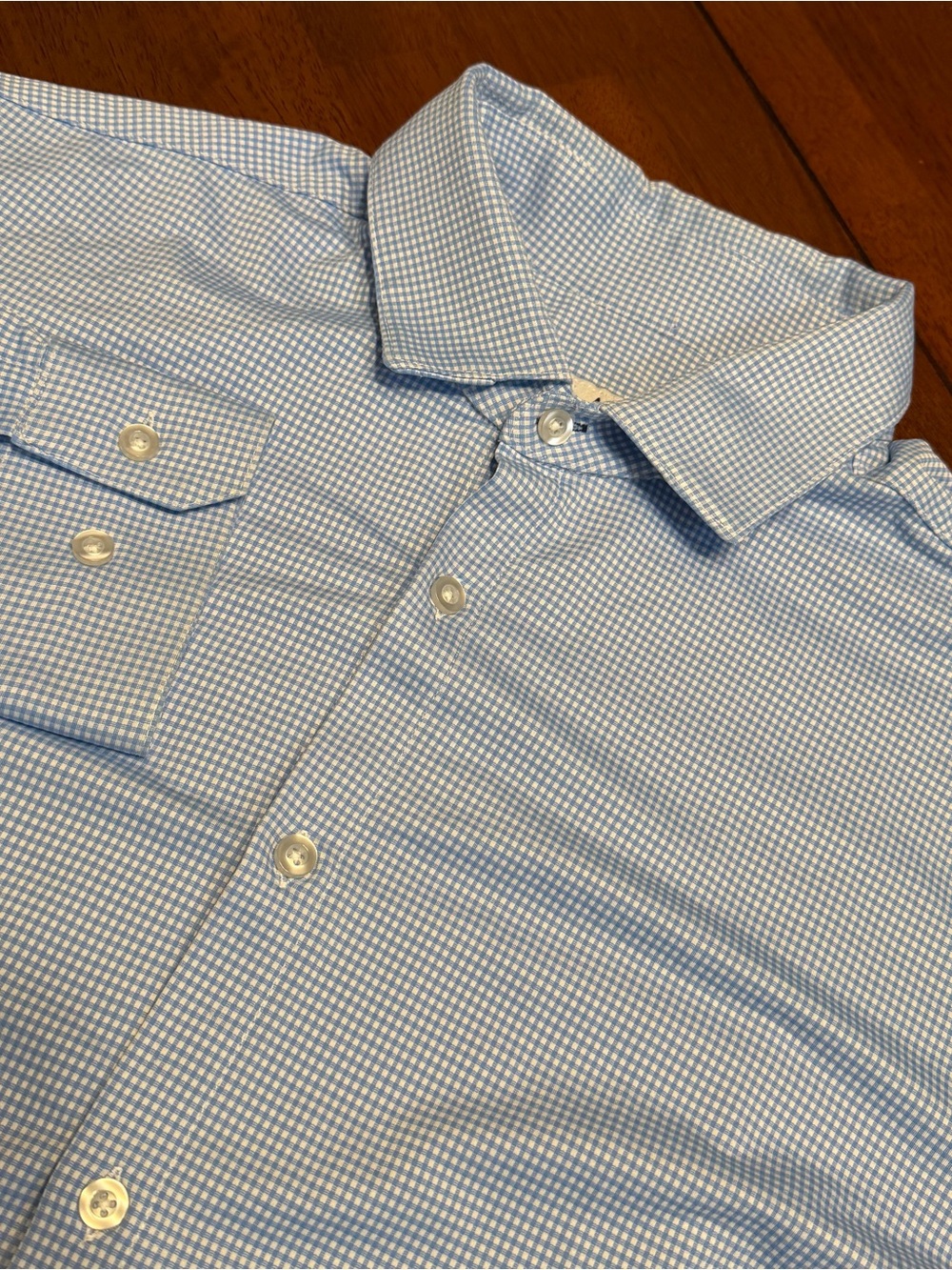 Mizzen + Main Mens Button Down Shirt Gingham Trim Fit Long Sleeve Preppy 2XL XXL